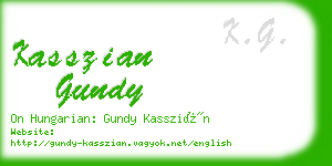 kasszian gundy business card